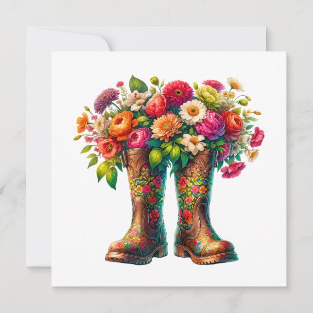 Floral Flat Note Card and Art to Frame (Front)