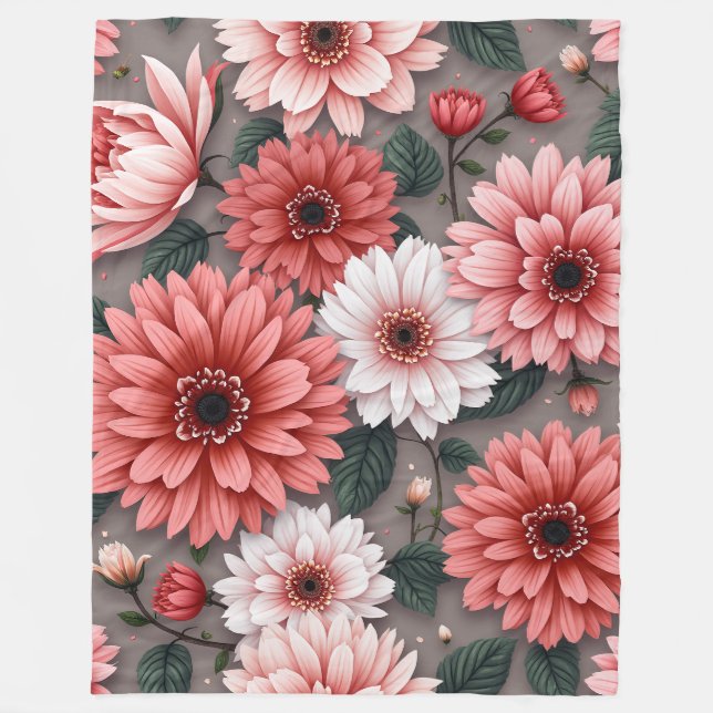 Floral  FleeBlanket Gifts for Women Fleece Blanket (Front)
