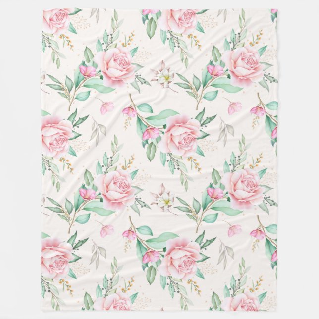 Floral Fleece Blanket (Front)