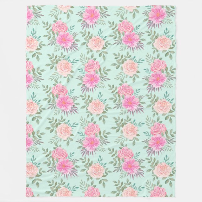 Floral Fleece Blanket (Front)