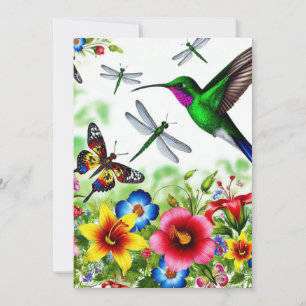 Floral Flight Symphony Thank You Card