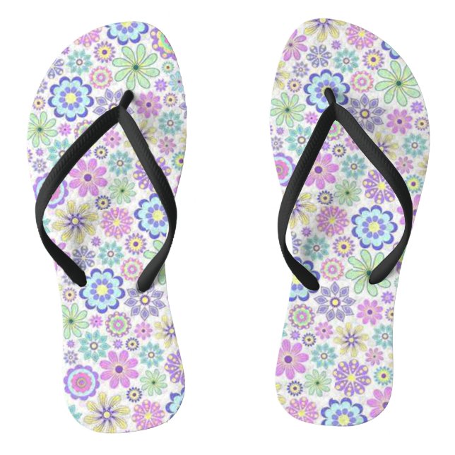 Floral Flip Flops (Footbed)