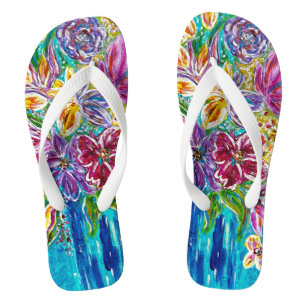 Floral Flip Flops