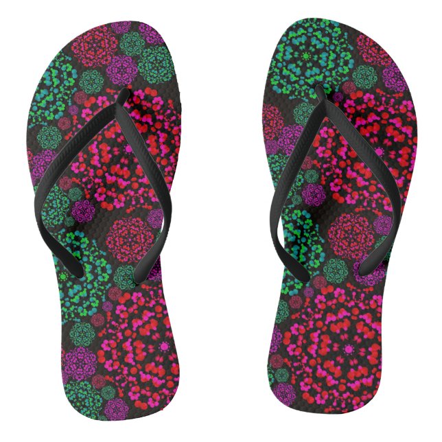 Floral Flip Flops (Footbed)