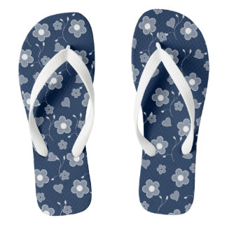 floral flip flops