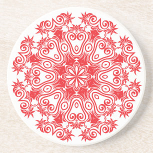 Floral Flourish Motif Coasters
