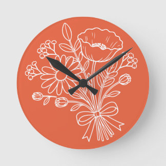 Floral Flower Clock Design