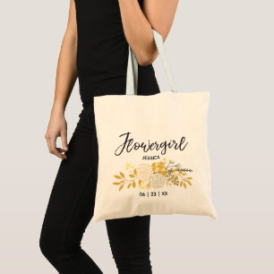 Floral Flower Girl Tote