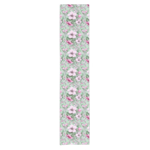 Floral Flower Pastel Colour Garden Nature Lover Short Table Runner