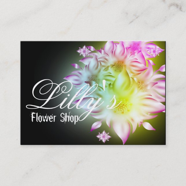 Floral Flower Shop Business Card (Front)