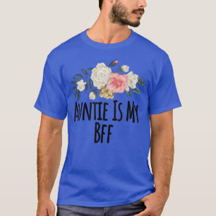 Floral Flowers, Auntie Is My Bff Funny Floral T-Shirt