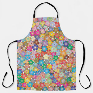 Floral flowers background pattern apron