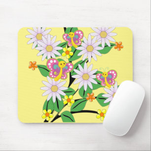 Floral Flowers Butterfly Mouse Pad! Mat