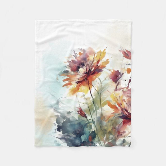 Floral Flowers Design 310 Fleece Blanket (Front)