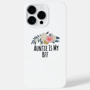 Floral Flowers Funny Auntie Is My Bff Case-Mate iPhone 14 Pro Max Case