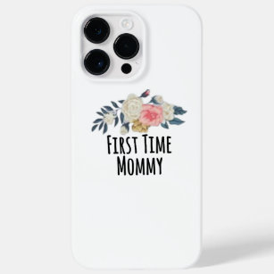 Floral Flowers Funny First Time Mummy Case-Mate iPhone 14 Pro Max Case