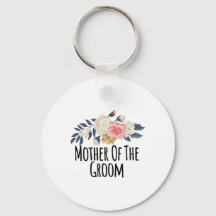 Floral Flowers Funny Mother Of The Groom Saying Sa Key Ring