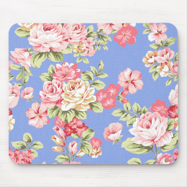 Floral Flowers Mouse Pad (Front)