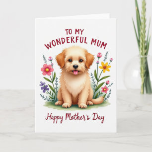 Floral Fluffy Friend Card