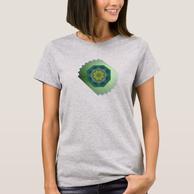 Floral Fluted Edge Design T-Shirt (Front)