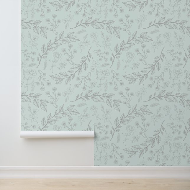 Floral Foliage  Wallpaper (Application)