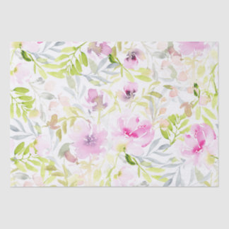 Floral Foliage Watercolor Tissue Paper