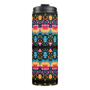 Floral Folk Art Modern Thermal Tumbler