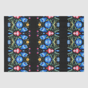 Floral Folk Art Modern Tissue Paper