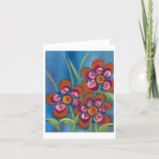 Floral Folk Art Notecard