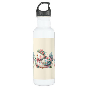 Floral Folk Bird with Pastel Boho Charm 710 Ml Water Bottle