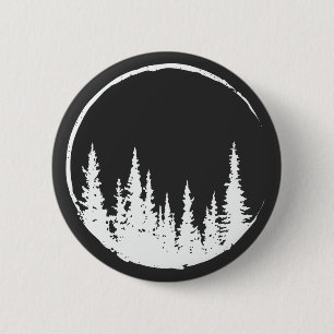 Floral Forest Circle Tree Loving Forest Tree 6 Cm Round Badge