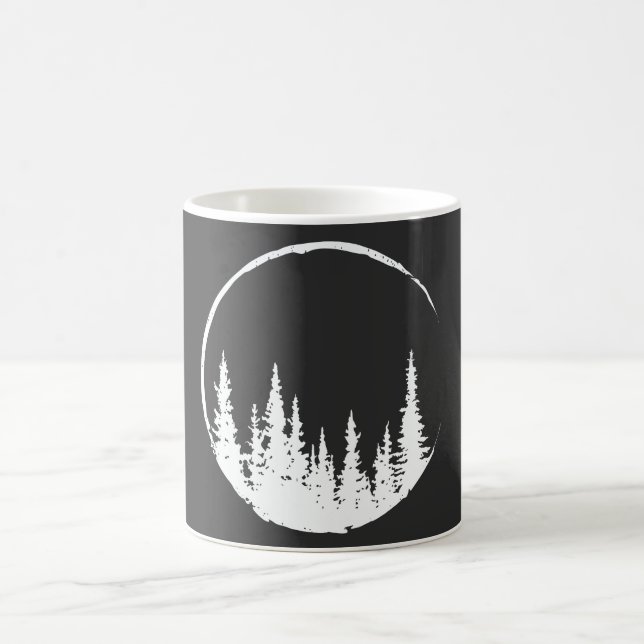 Floral Forest Circle Tree Loving Forest Tree Coffee Mug (Center)