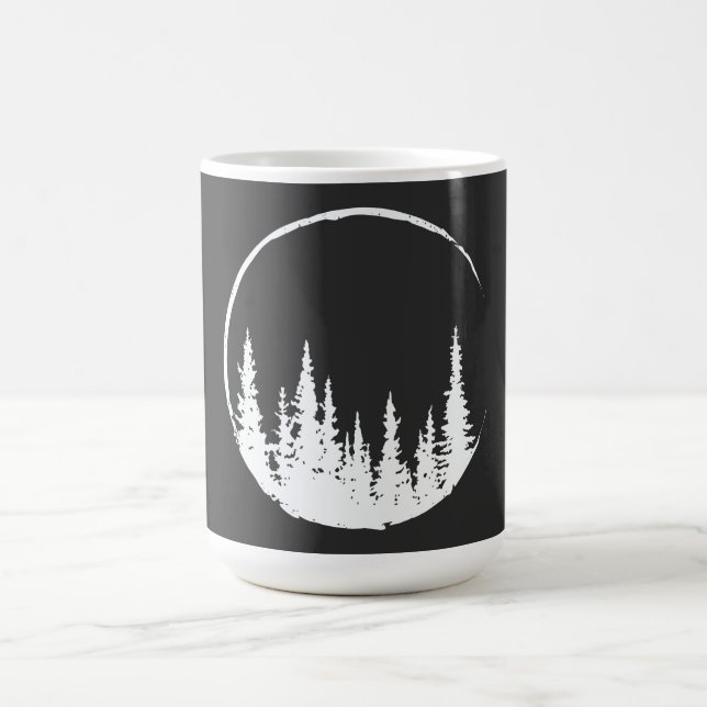 Floral Forest Circle Tree Loving Forest Tree Coffee Mug (Center)