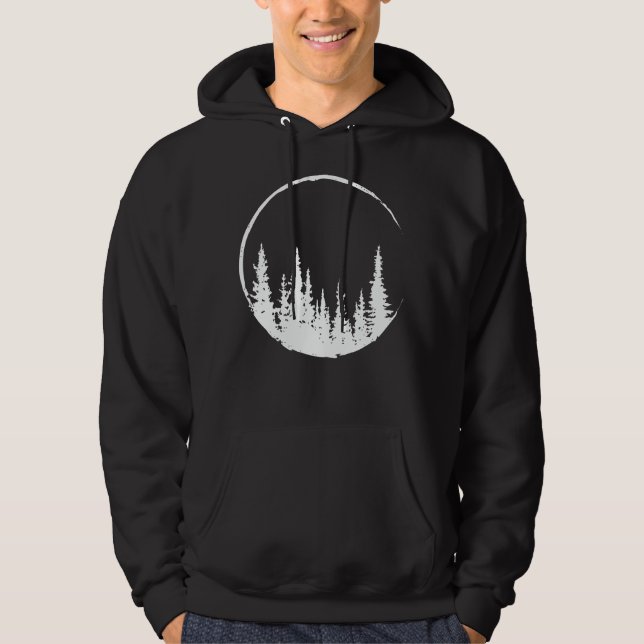 Floral Forest Circle Tree Loving Forest Tree Hoodie (Front)