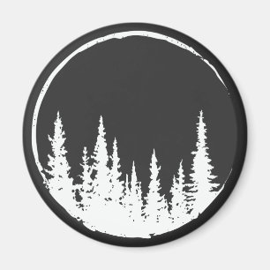 Floral Forest Circle Tree Loving Forest Tree Magnet