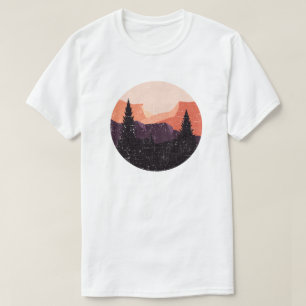 Floral Forest Circle Tree Loving Forest Tree T-Shirt