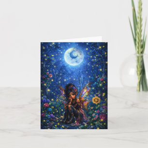 Floral Forest Fairy Blank Note Card