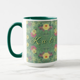 Floral Forest Floor w/Name Mug