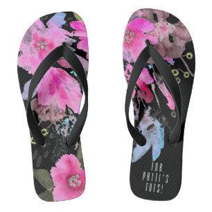 Floral Fountain Flip Flops