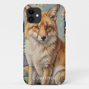 Floral Fox: A Fox Among Flowers iPhone 11 Case