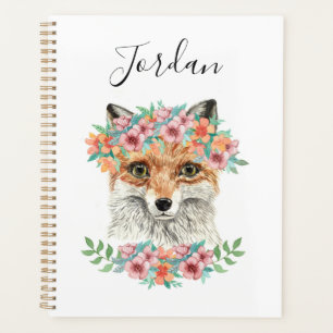 Floral Fox Add Your Name Planner
