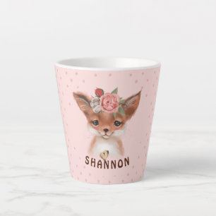 Floral Fox Latte Mug