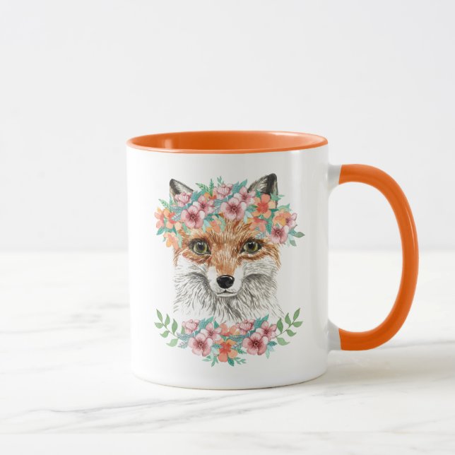 Floral Fox Mug (Right)