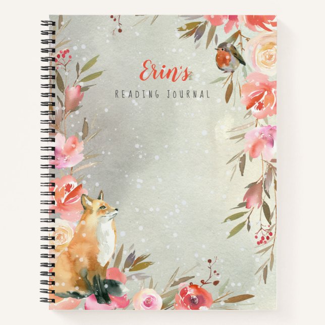 Floral Fox Reading Journal (Front)