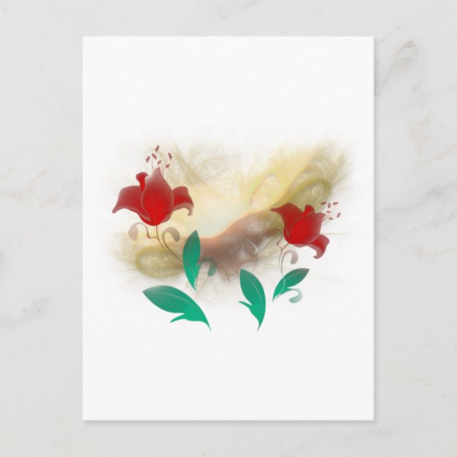 Floral Frac Postcard (Front)