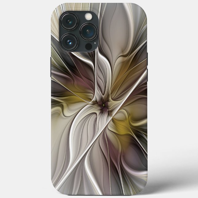 Floral Fractal, Fantasy Flower with Earth Colours Case-Mate iPhone Case (Back)