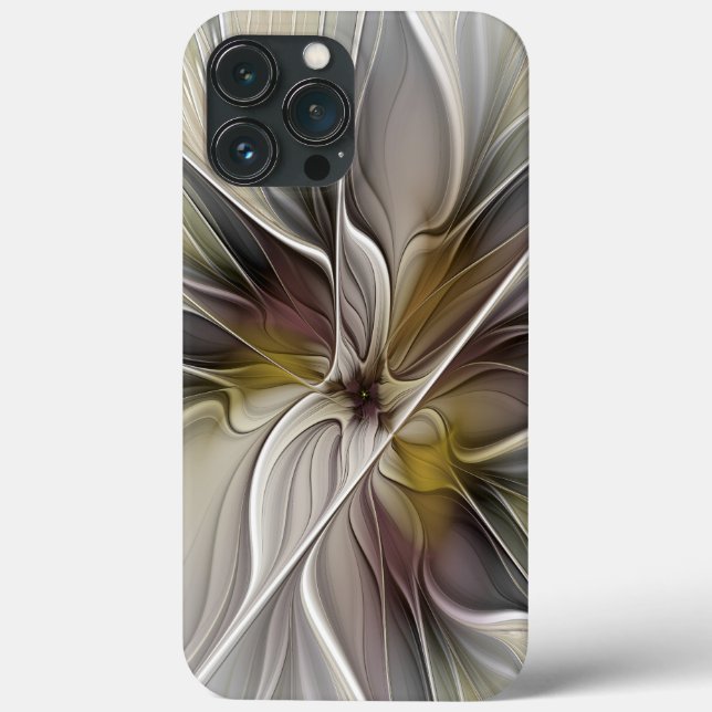 Floral Fractal, Fantasy Flower with Earth Colours Case-Mate iPhone Case (Back)