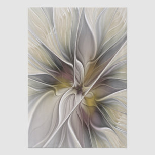 Floral Fractal, Fantasy Flower with Earth Colours Tissue Paper