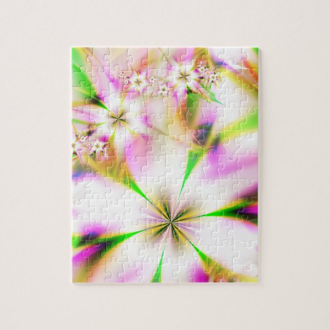 Floral fractal jigsaw puzzle (Vertical)