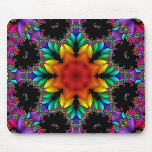 Floral Fractal Mouse Mat (Front)